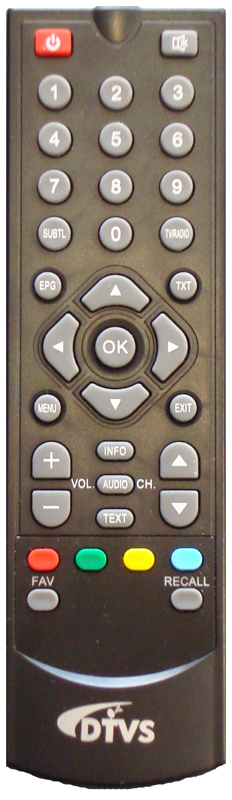 Remote control for DTVS-1, DTVS-1B, DTVS-P1, DTVS-P2